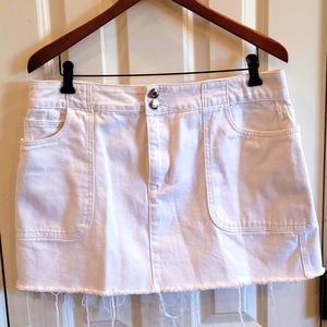 Forever 21 white denim skirt